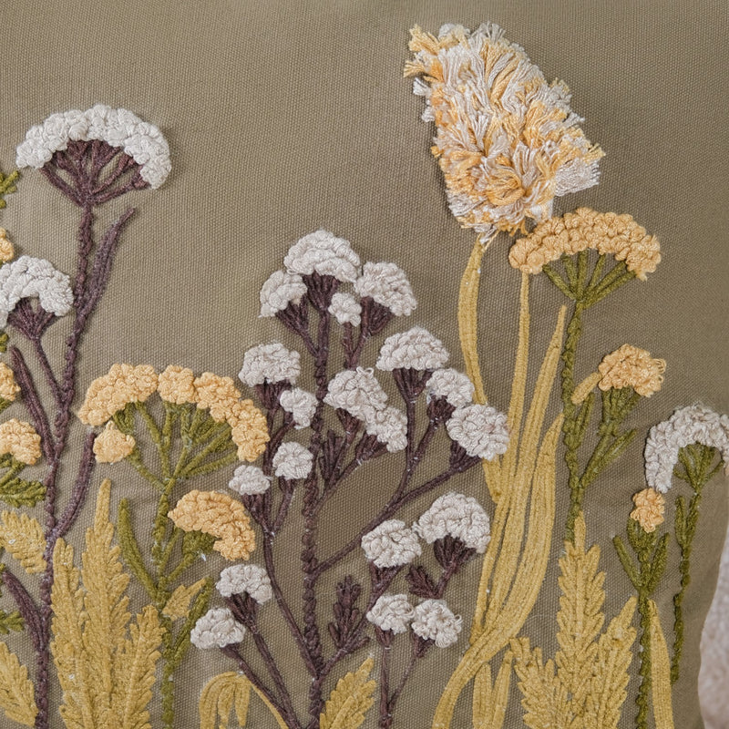 Floral Tapestry Cushion Case 15x15 Inch