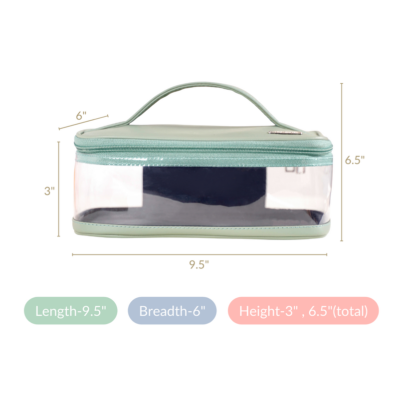 Trendy Makeup Bag For Women Mint Green