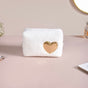 Heart Makeup Bag Set Of 2 White