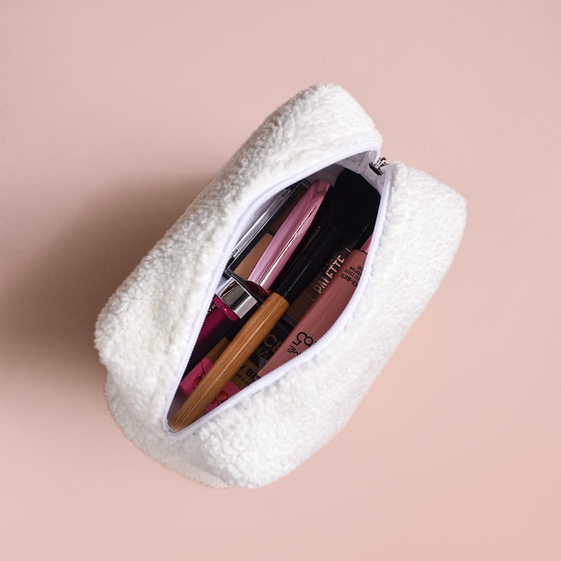 Heart Makeup Bag Set Of 2 White