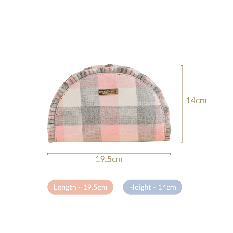 Chic Cotton Makeup Pouch Set Of 2 Pink