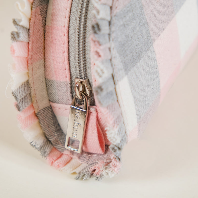 Chic Cotton Makeup Pouch Set Of 2 Pink