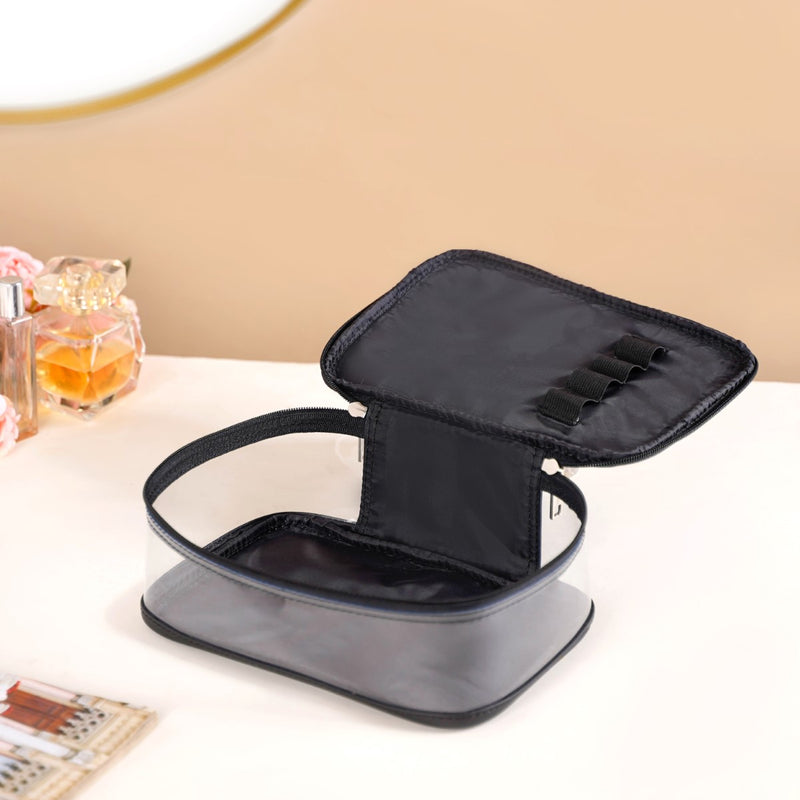 Vegan Leather Makeup Organizer Black