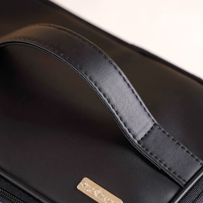 Vegan Leather Makeup Organizer Black