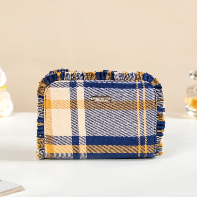 Multipurpose Cotton Makeup Organizer Set Of 2 Blue