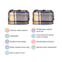 Multipurpose Cotton Makeup Organizer Set Of 2 Blue