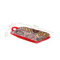 Mandala Melange Long Platter Dish Red