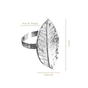 Mango Leaf Pure Brass Napkin Ring With Silver Polish Set Of 6