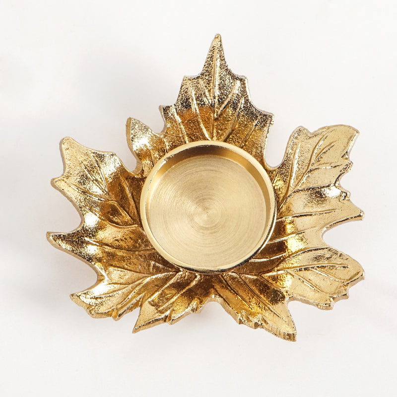 Maple Glow Aluminium Tealight Holder Set Of 2