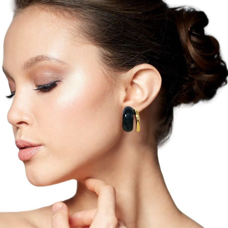 Marble Double Huggies Black