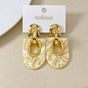 Marbled Arches Earrings White