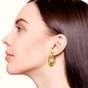 Marbled Arches Earrings Brown