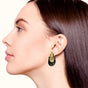 Marbled Arches Earrings Green