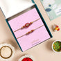 Maroon Bloom Rakhi Set Of 4 With Box And Card