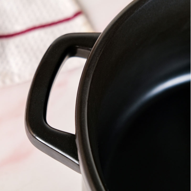 Matte Black Ceramic Cocotte 4000ml
