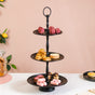 Matte Black 3 Tiered Cake Stand