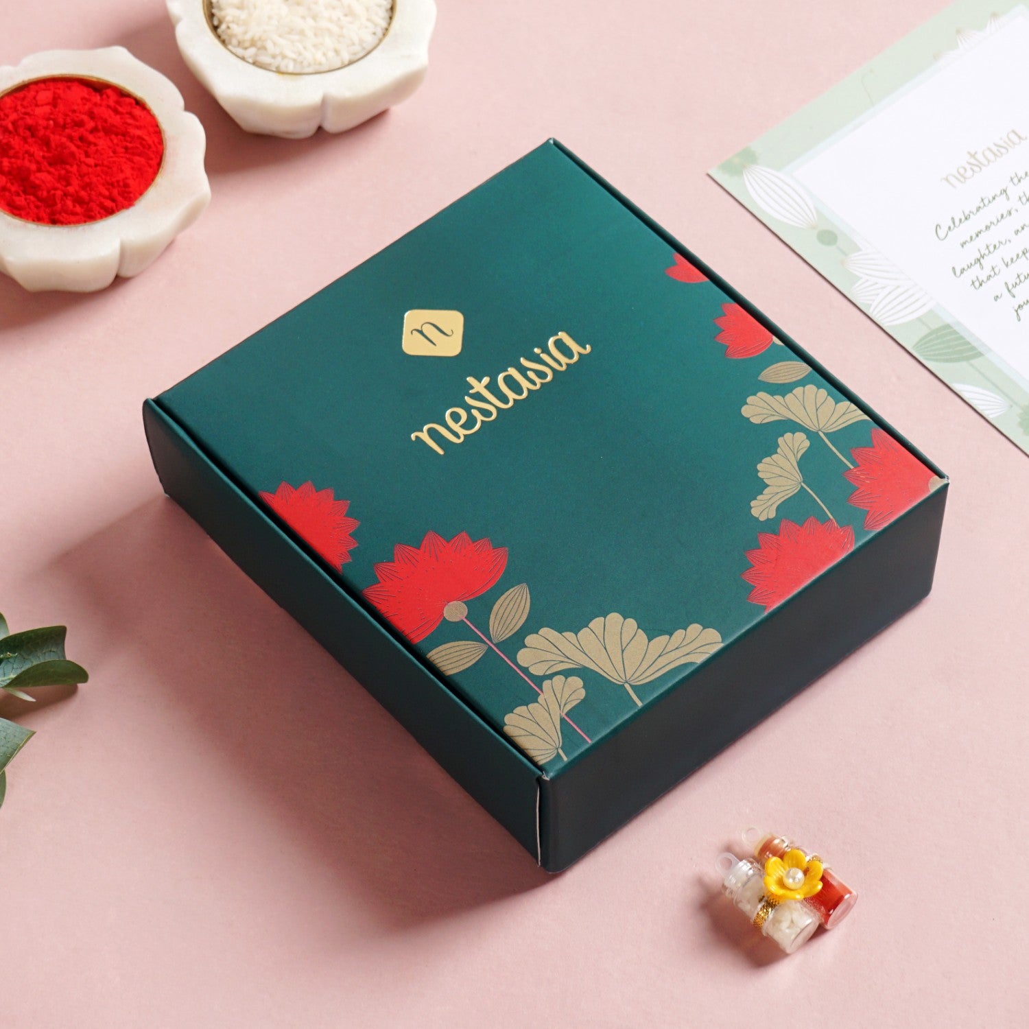 Mauli Rakhi Duo Gift Set Online - Premium Gift Hamper | Nestasia