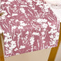 Mauve 8 Seater Cotton Water Resistant Runner 264x35cm