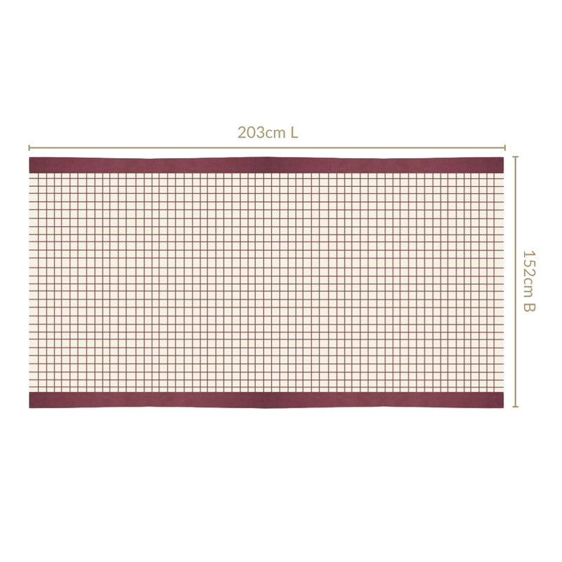 Dusty Mauve 6 Seater Pure Cotton Tablecloth 203x152cm