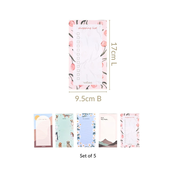 MemoMate Notepads With Tear Off Sheets Set Of 5