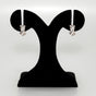 Metal Hourglass Stud Earrings Silver