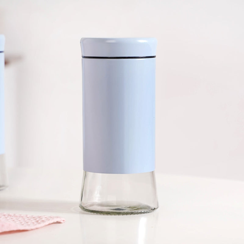 Metal Jars With Glass Bottom Set Of 4 1000ml