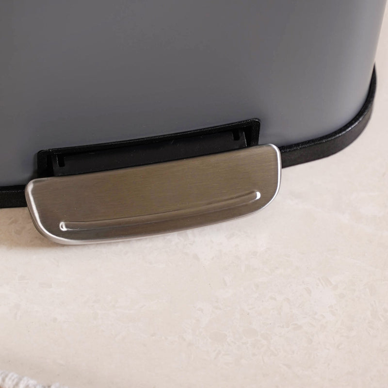 Metal Pedal Dustbin Grey 5000ml