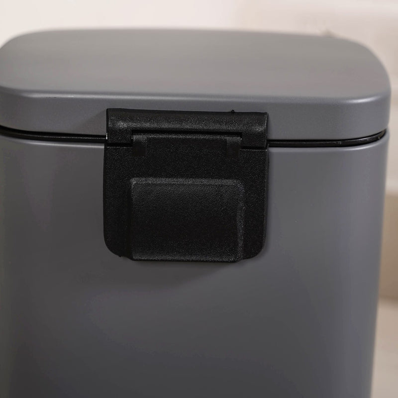 Metal Pedal Dustbin Grey 5000ml