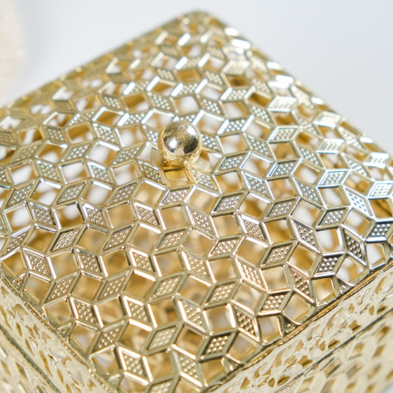 Set of 2 Vintage Jewellery Organiser Box Gold