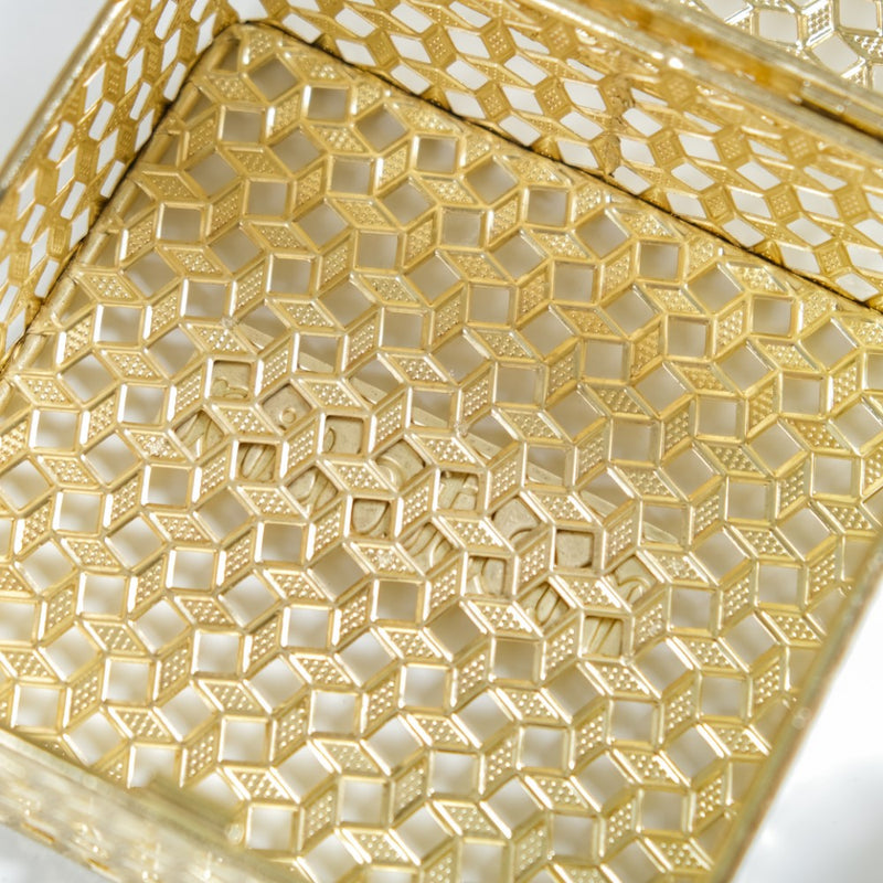 Set of 2 Vintage Jewellery Organiser Box Gold