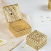 Set of 2 Vintage Jewellery Organiser Box Gold