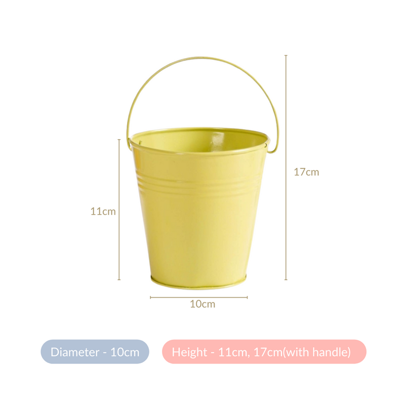 Metal Bucket For Home Decoration Set Of 3