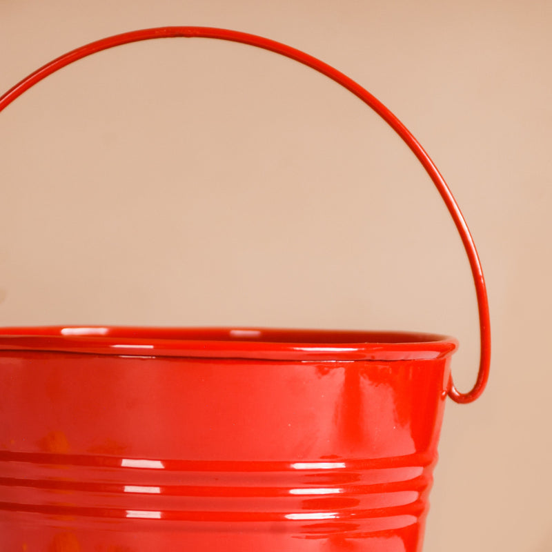 Colourful Metal Bucket Set Of 3- Colourful Metal Buckets, Set of 3 Buckets, Decorative Metal Buckets, Vibrant Bucket Set