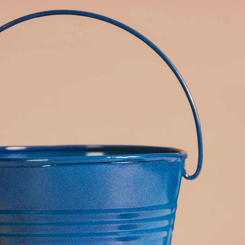 Colourful Metal Bucket Set Of 3- Colourful Metal Buckets, Set of 3 Buckets, Decorative Metal Buckets, Vibrant Bucket Set