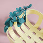 Yellow Iron Decorative Basket Tray 14x6 Inch