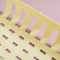 Yellow Iron Decorative Basket Tray 14x6 Inch