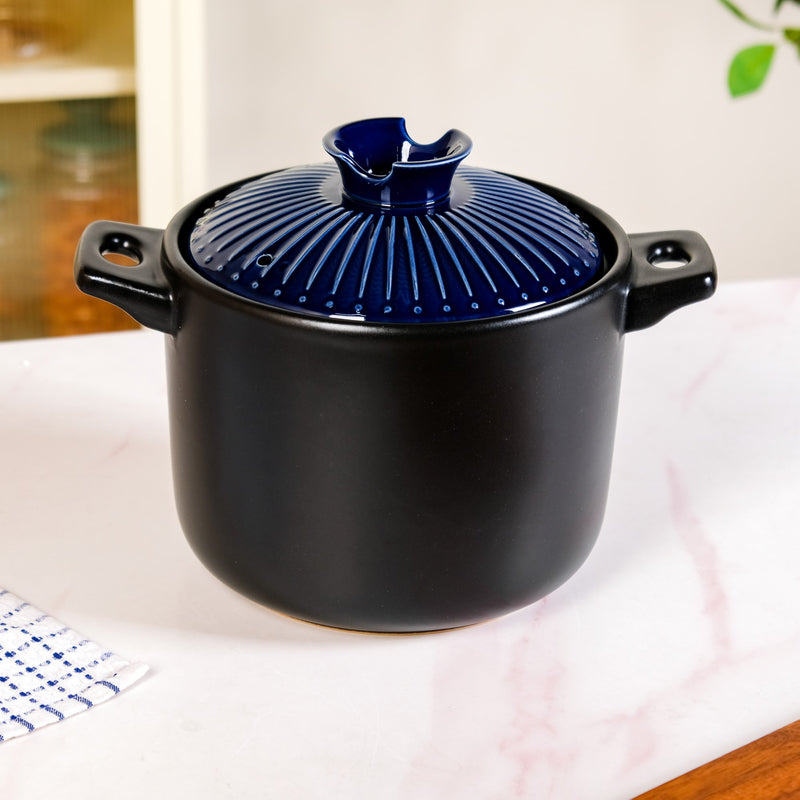 Midnight Indigo Cooking Pot With Lid 4300ml