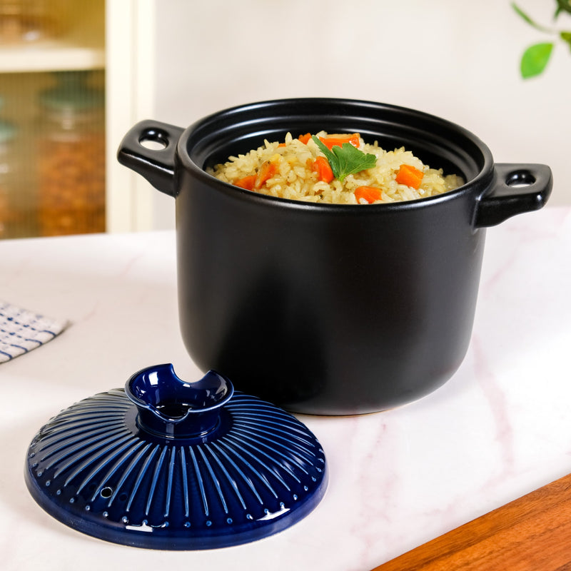 Midnight Indigo Cooking Pot With Lid 4300ml