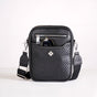 Midnight Luxe Messenger Bag Black