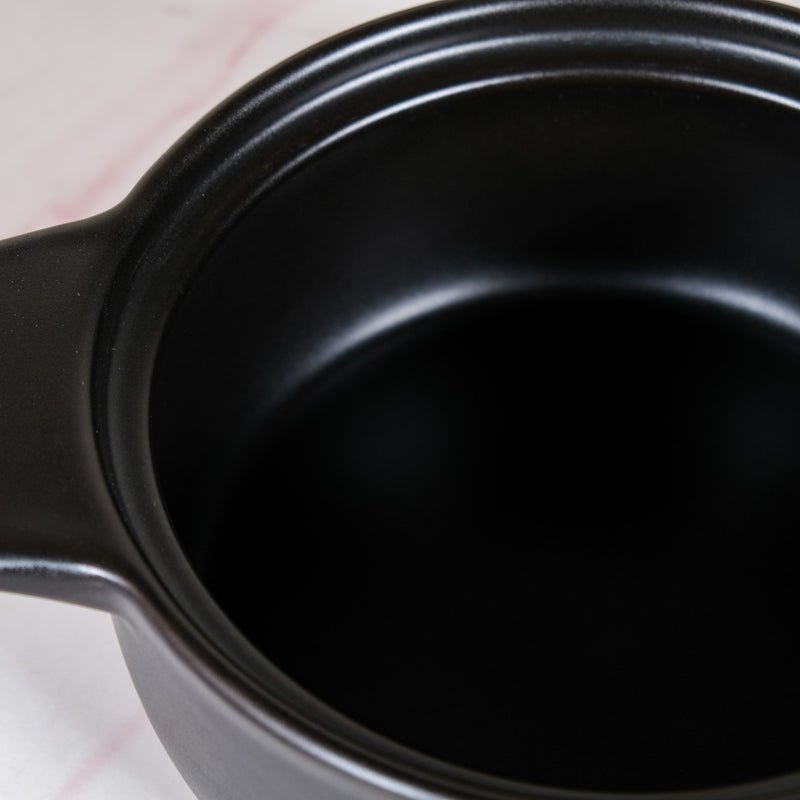 Midnight Blue Ribbed Ceramic Cooking Pot 3000ml