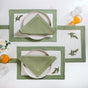 Midori Table Runner Placemats And Napkins Set In Sage Green