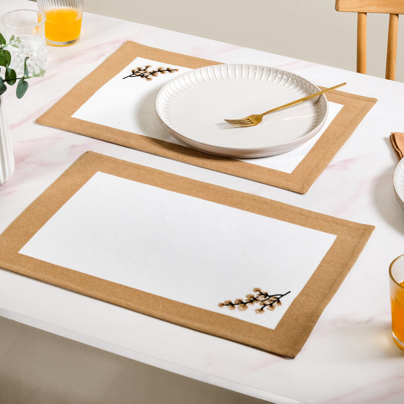 Midori Complete Table Linen Set With Mats Napkins Runners And Table Cloth In Brown