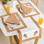 Midori Table Runner Placemats And Napkins Set In Brown