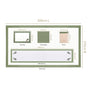 Midori Complete Table Linen Set With Mats Napkins Runners And Table Cloth In Sage Green