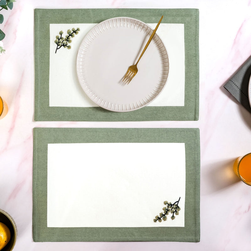 Midori Pure Cotton Table Mat Set Of 6