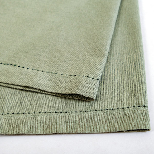 Midori Cotton Table Napkin And Mat Set Of 12 In Sage Green
