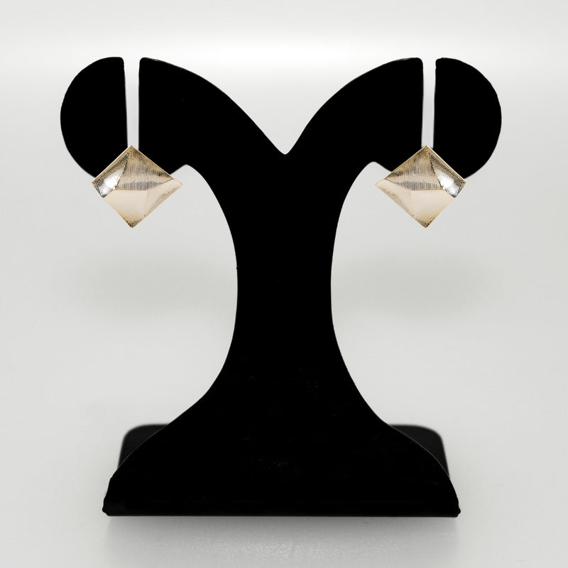 Minimalist Abstract Trapezoid Gold Studs
