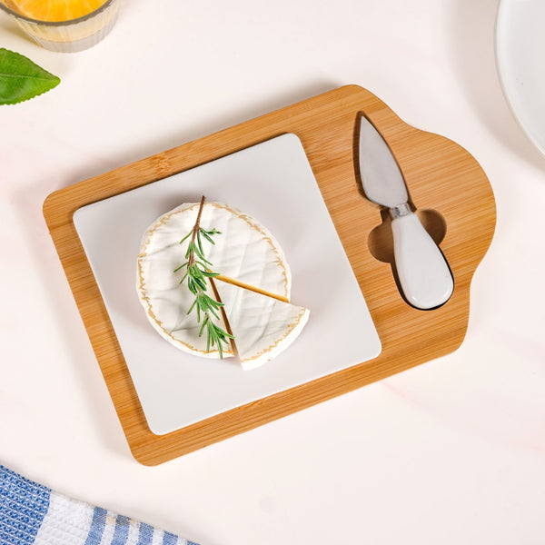 Minimalist Charcuterie Board With Knife