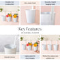 Minimalist Hanging Flower Bucket Set Of 3 Ivory