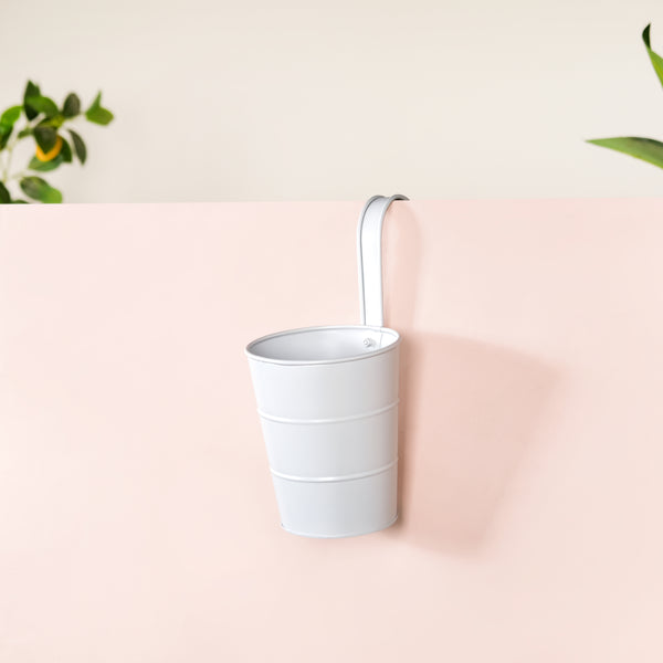 Minimalist Hanging Bucket Planter Set Of 3 Ivory